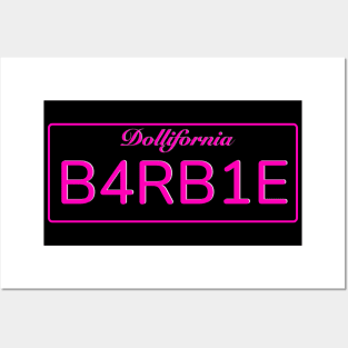 Barbie License Plate B4RB1E Posters and Art